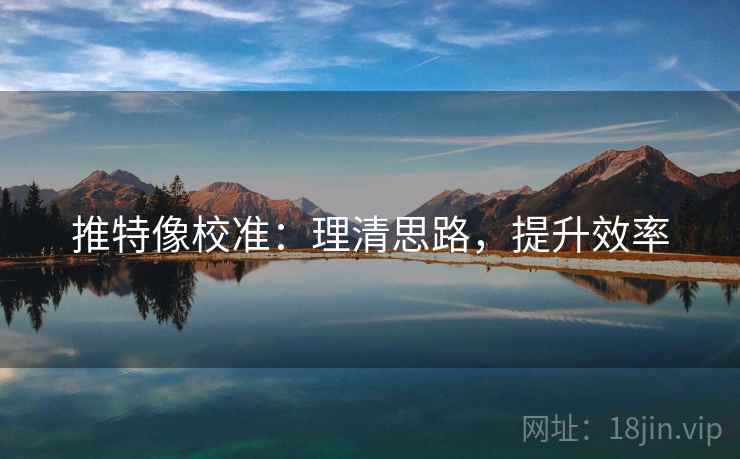 推特像校准:理清思路,提升效率